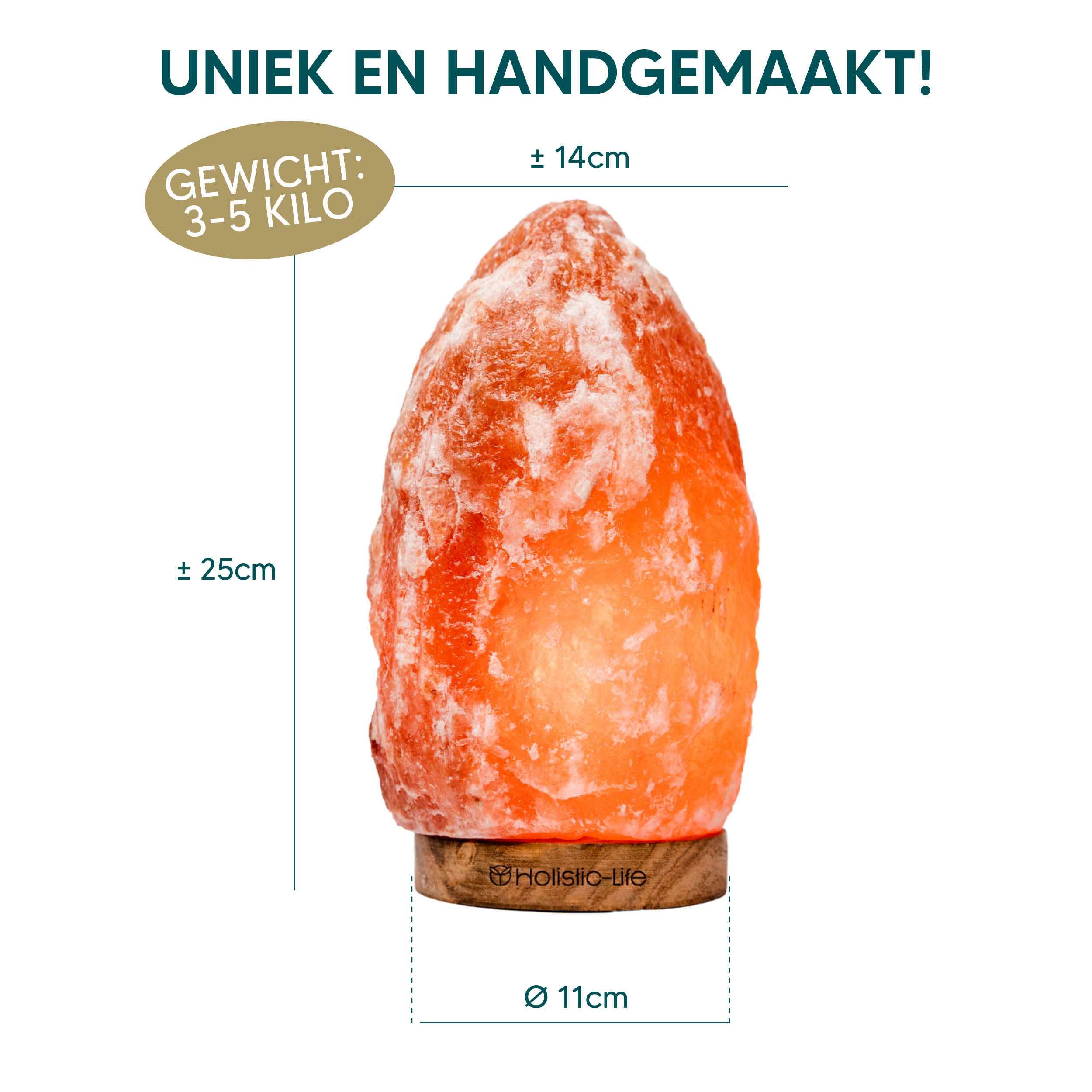 Himalaya zoutlamp met de handgemaakt in pakistan 3-5kg.
