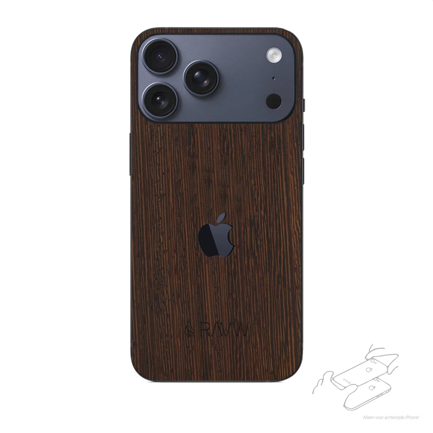 RAUW Houten iPhone Skin Handgemaakt
