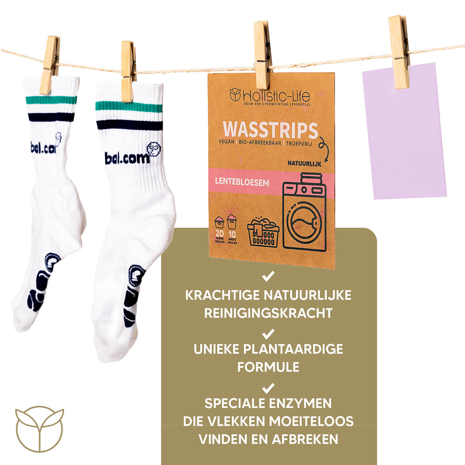 Wasstrips met lange geur voor een verfriste was, wasdoekjes en wasmiddel.