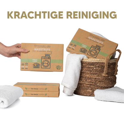 Milieuvriendelijke Wasstrips Fresh Linen - 100 wasbeurten