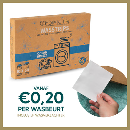 Milieuvriendelijke Wasstrips Ocean Breeze - 100 wasbeurten