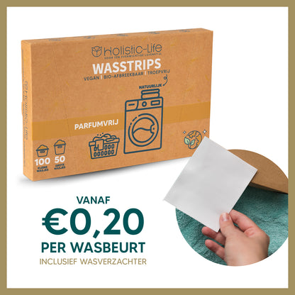 Milieuvriendelijke Wasstrips Parfumvrij - 100 wasbeurten