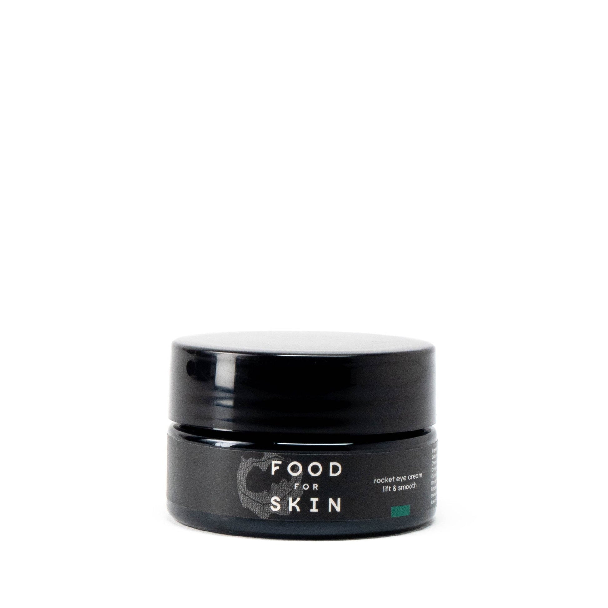 Rocket Eye Cream van Food for Skin, een natuurlijke oogcrème voor hydratatie en verzorging van de gevoelige huid rond de ogen.