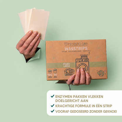 Milieuvriendelijke Wasstrips Fresh Linen - 100 wasbeurten
