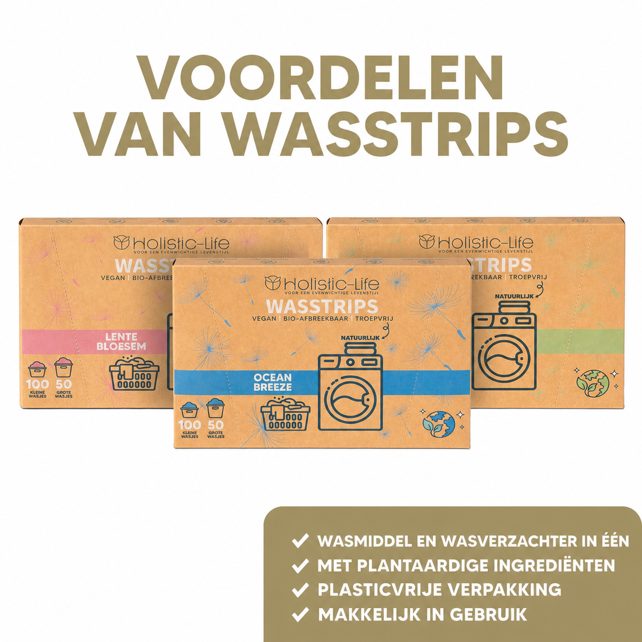 Voordeelpakket Wasmiddel Wasstrips – 3x 100 wasbeurten