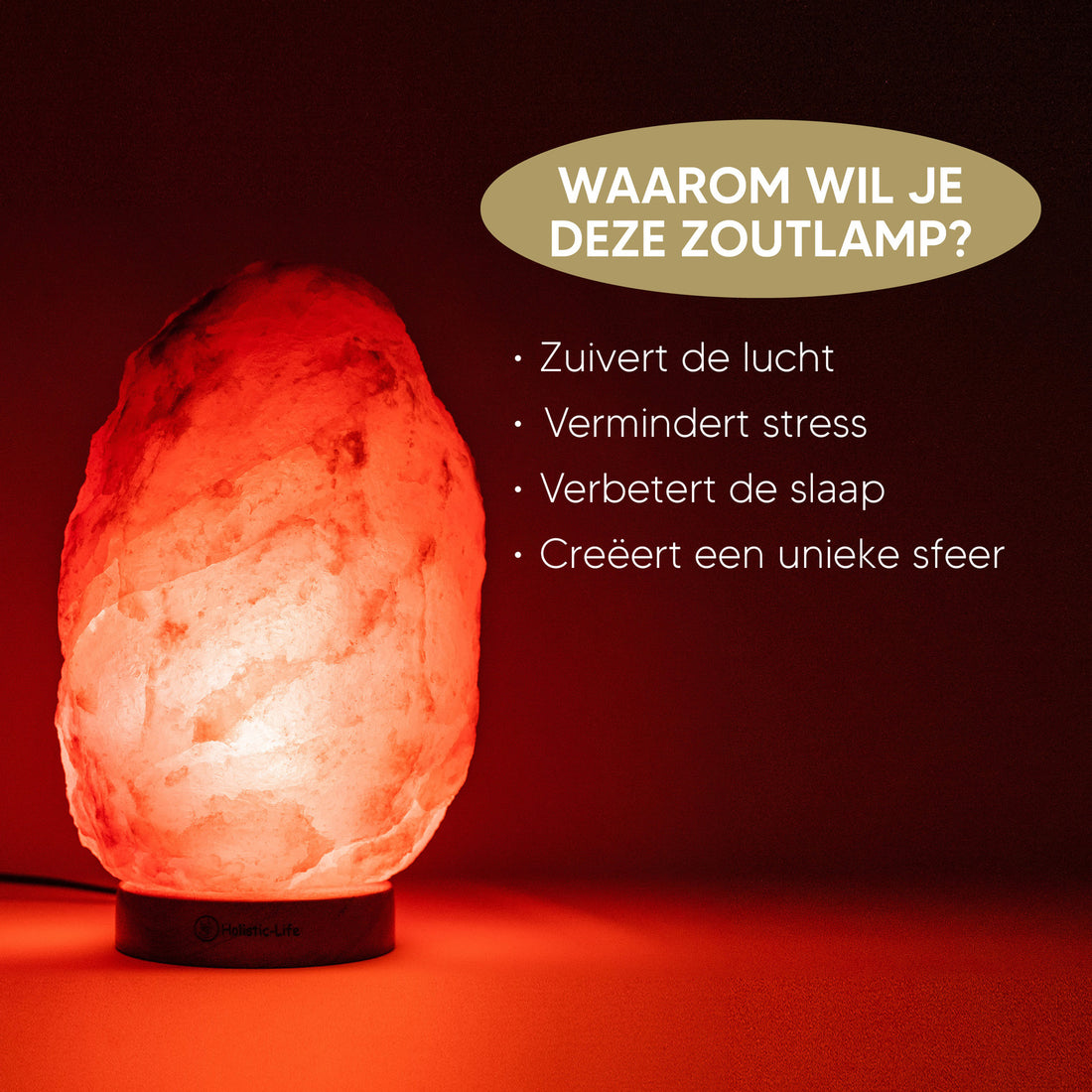 Himalaya zoutlamp voor een warme en natuurlijke sfeer in huis.