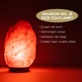 Himalaya zoutlamp met dimmer voor aanpasbaar sfeervol licht.