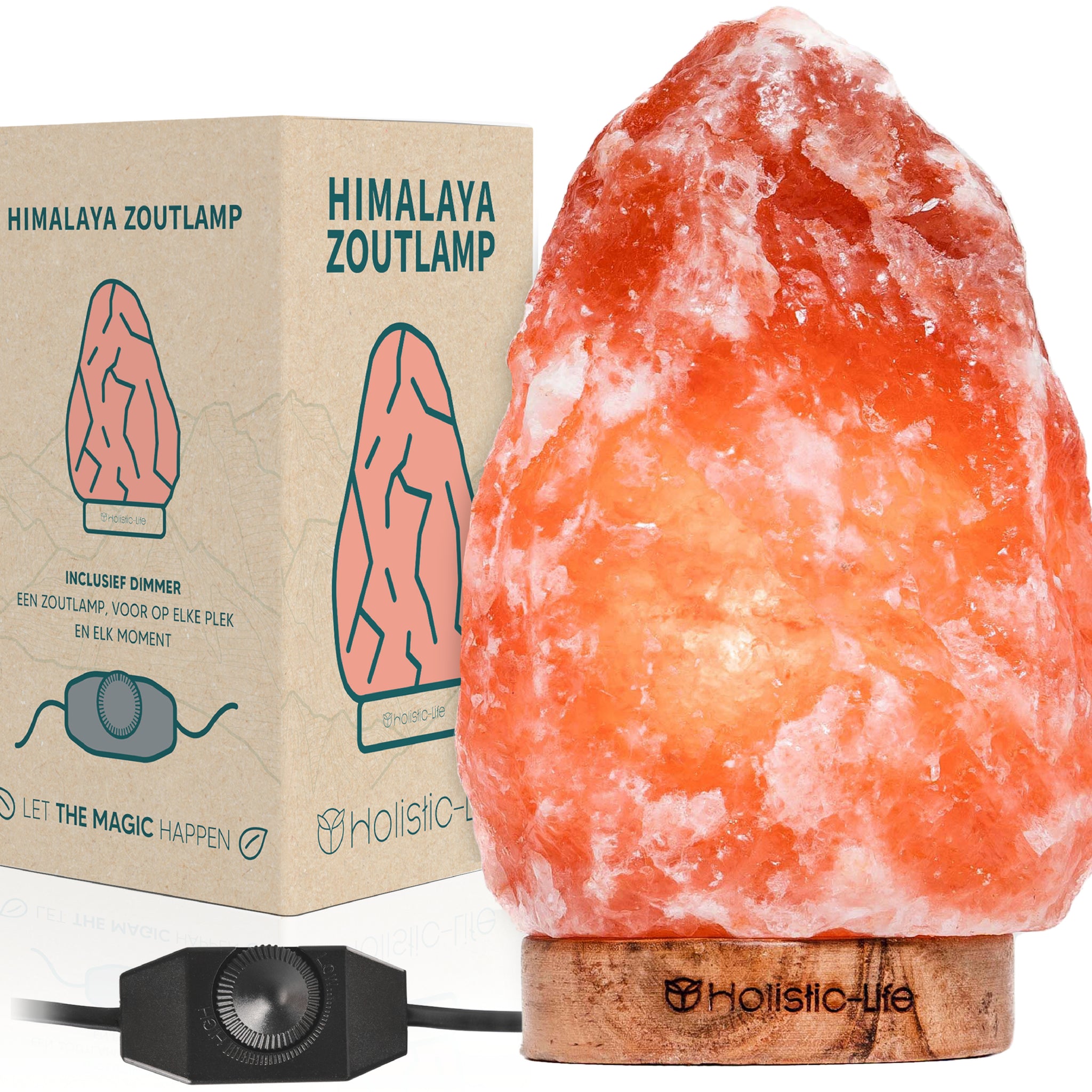 Luchtzuiverende Himalaya zoutlamp van natuurlijk kristalzout.