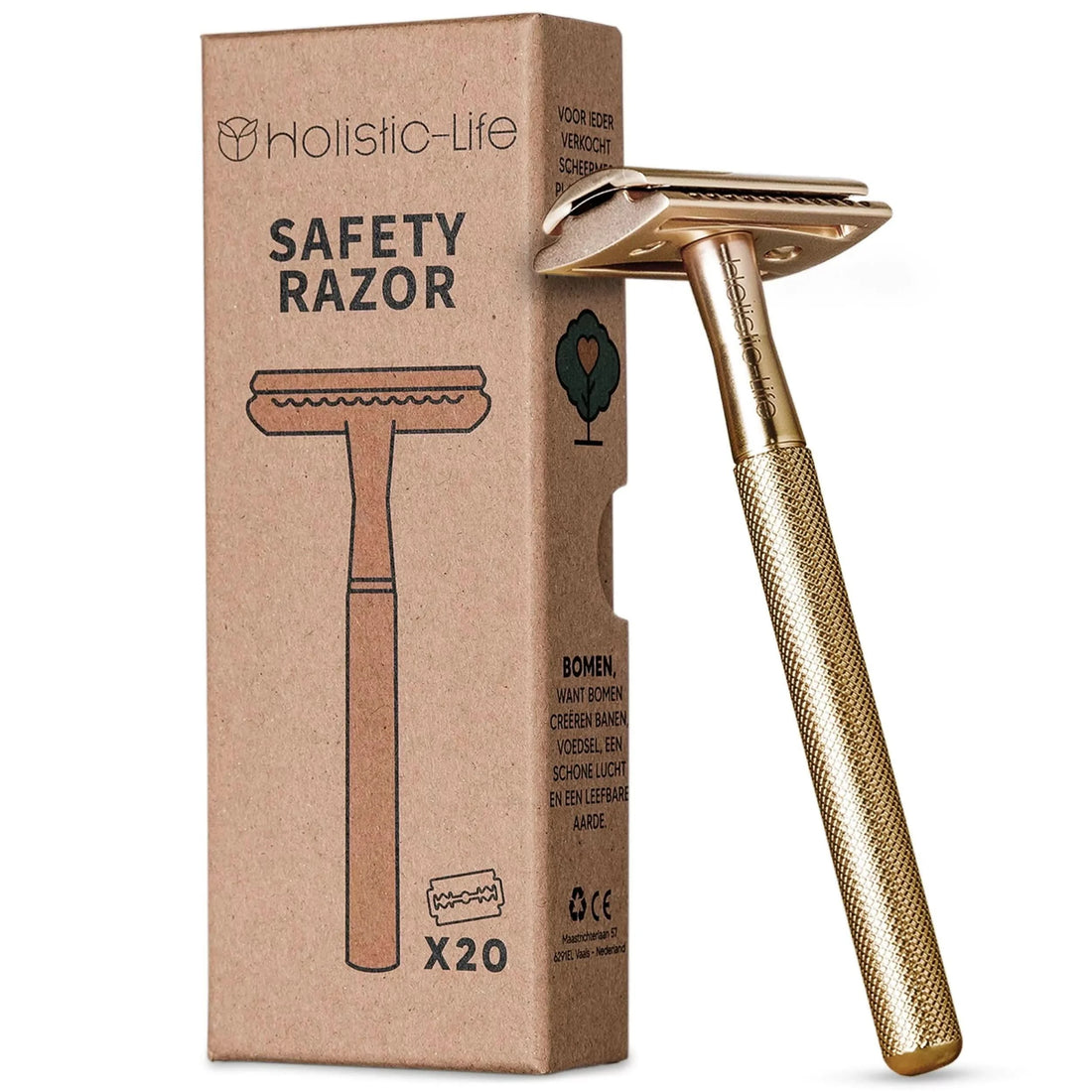 Gouden safety razor scheermesje