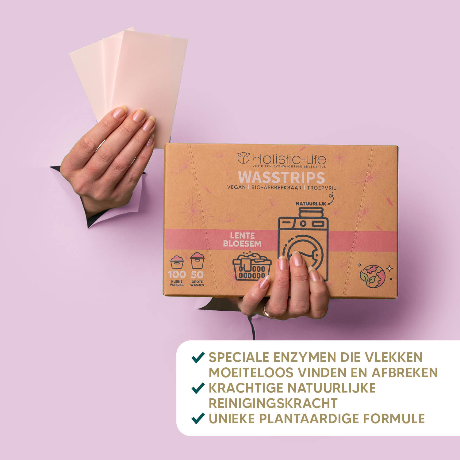 Makkelijker wassen met wasstrips en wasmiddel zonder wasdoekjes.